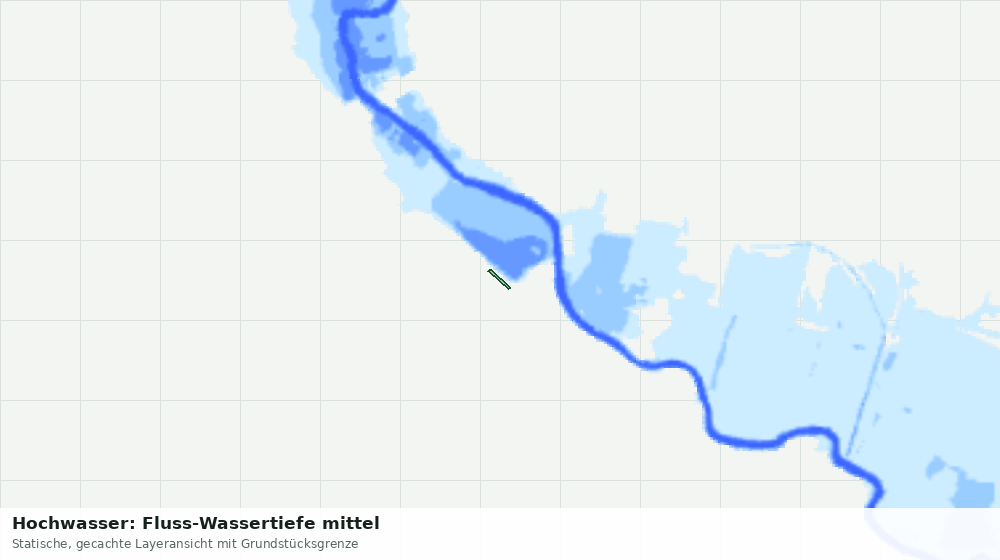 Statische Kartenansicht: Hochwasser: Fluss-Wassertiefe mittel