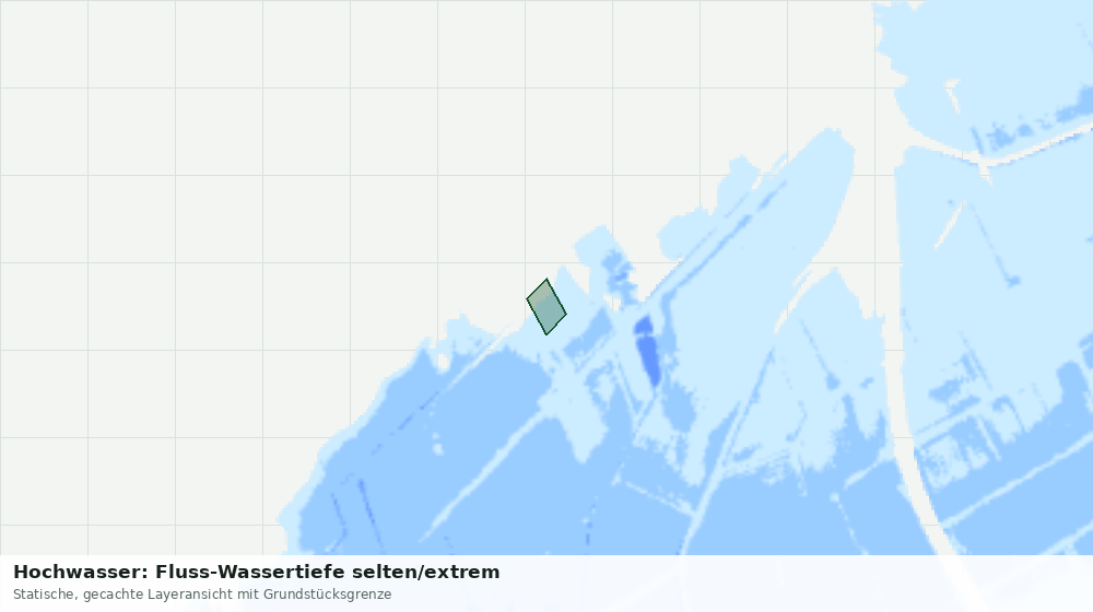Statische Kartenansicht: Hochwasser: Fluss-Wassertiefe selten/extrem