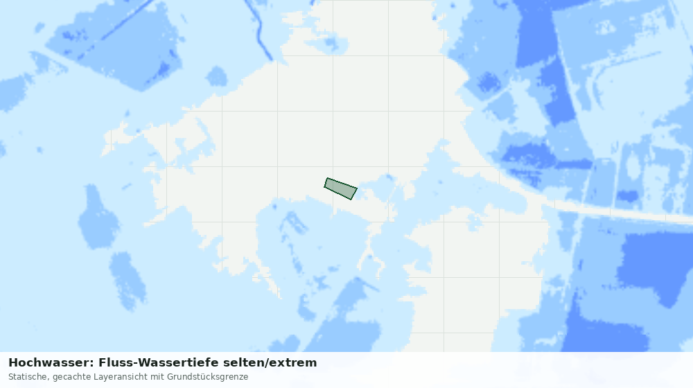 Statische Kartenansicht: Hochwasser: Fluss-Wassertiefe selten/extrem