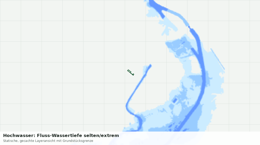 Statische Kartenansicht: Hochwasser: Fluss-Wassertiefe selten/extrem