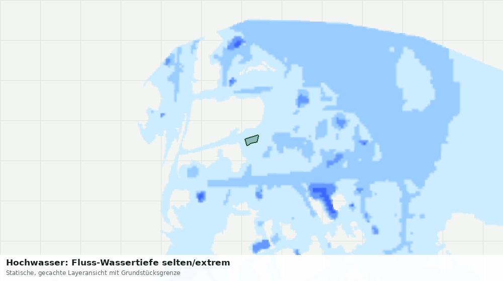 Statische Kartenansicht: Hochwasser: Fluss-Wassertiefe selten/extrem