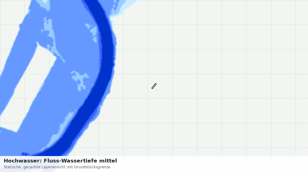 Statische Kartenansicht: Hochwasser: Fluss-Wassertiefe mittel