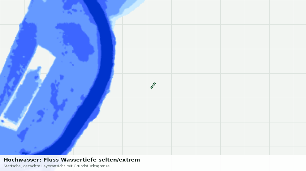 Statische Kartenansicht: Hochwasser: Fluss-Wassertiefe selten/extrem
