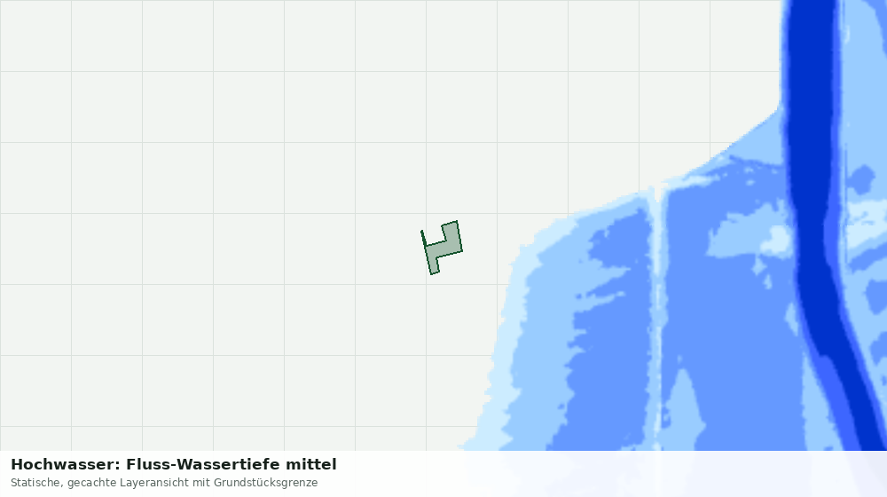 Statische Kartenansicht: Hochwasser: Fluss-Wassertiefe mittel