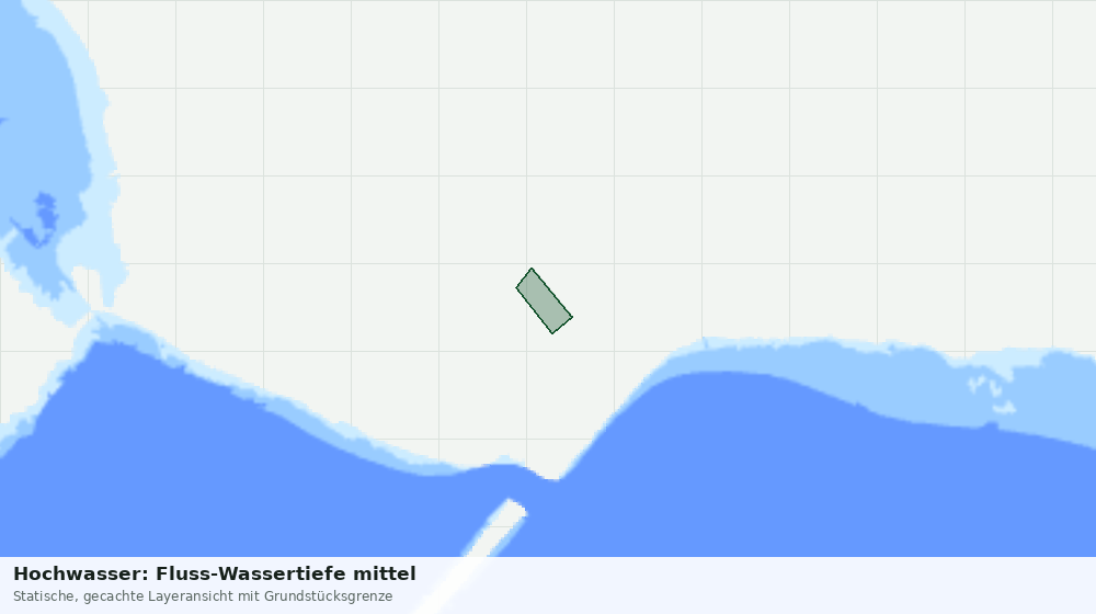 Statische Kartenansicht: Hochwasser: Fluss-Wassertiefe mittel
