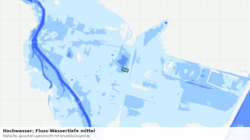 Statische Kartenansicht: Hochwasser: Fluss-Wassertiefe mittel