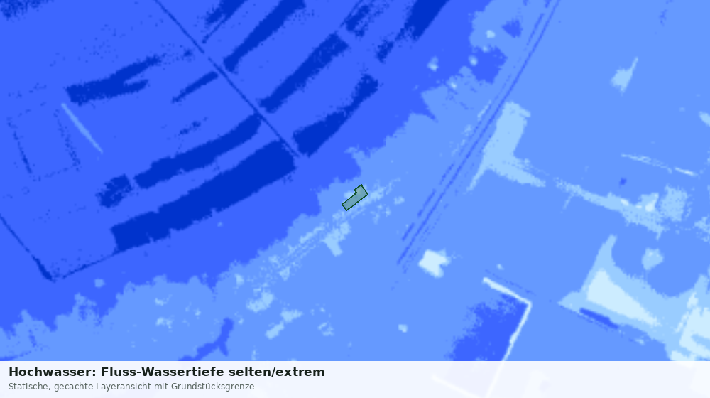 Statische Kartenansicht: Hochwasser: Fluss-Wassertiefe selten/extrem