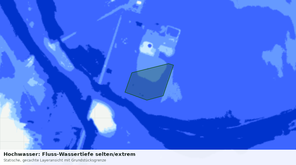 Statische Kartenansicht: Hochwasser: Fluss-Wassertiefe selten/extrem
