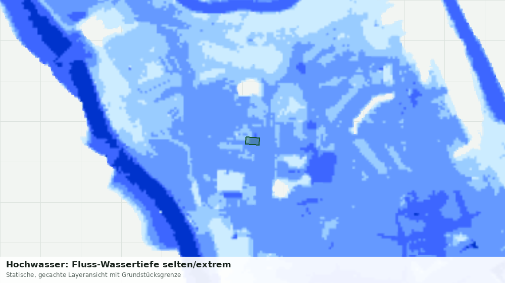 Statische Kartenansicht: Hochwasser: Fluss-Wassertiefe selten/extrem