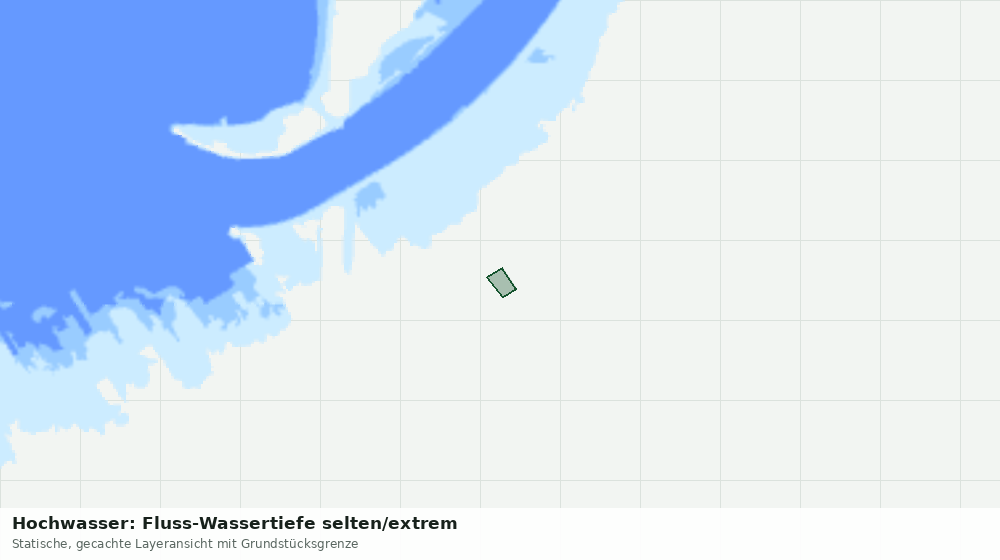 Statische Kartenansicht: Hochwasser: Fluss-Wassertiefe selten/extrem