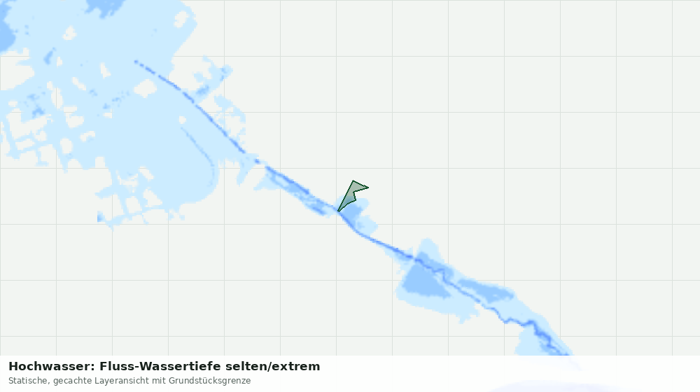 Statische Kartenansicht: Hochwasser: Fluss-Wassertiefe selten/extrem