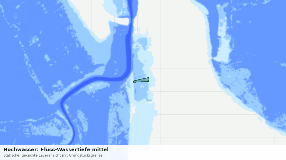 Statische Kartenansicht: Hochwasser: Fluss-Wassertiefe mittel