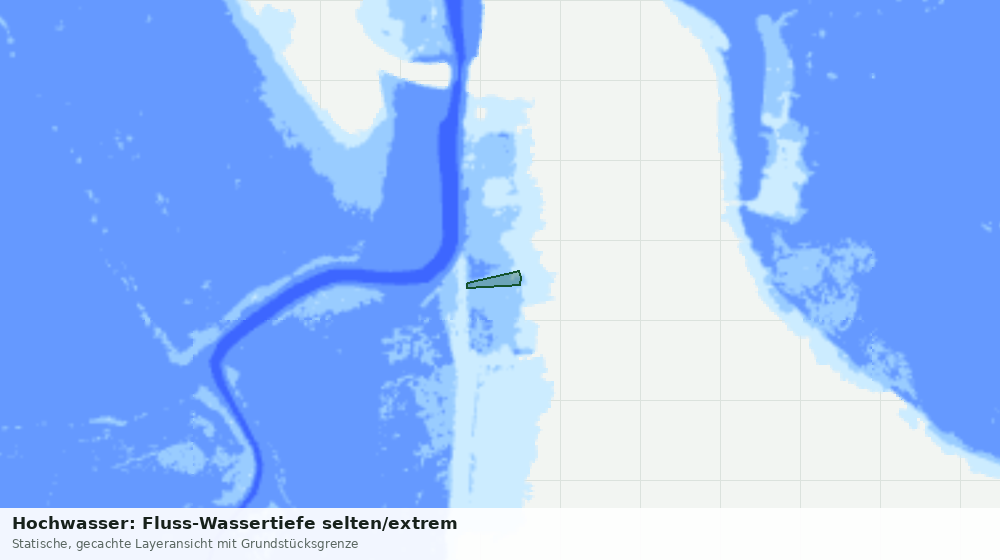 Statische Kartenansicht: Hochwasser: Fluss-Wassertiefe selten/extrem