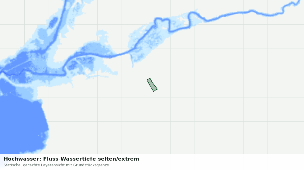 Statische Kartenansicht: Hochwasser: Fluss-Wassertiefe selten/extrem