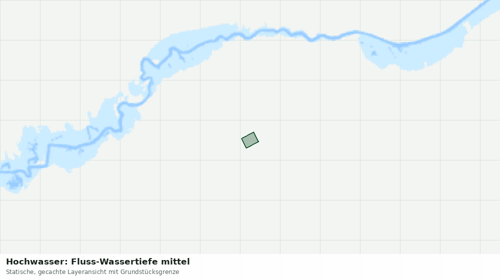 Statische Kartenansicht: Hochwasser: Fluss-Wassertiefe mittel