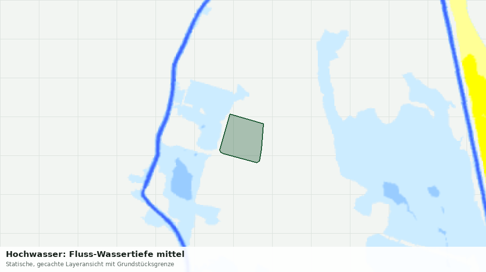 Statische Kartenansicht: Hochwasser: Fluss-Wassertiefe mittel