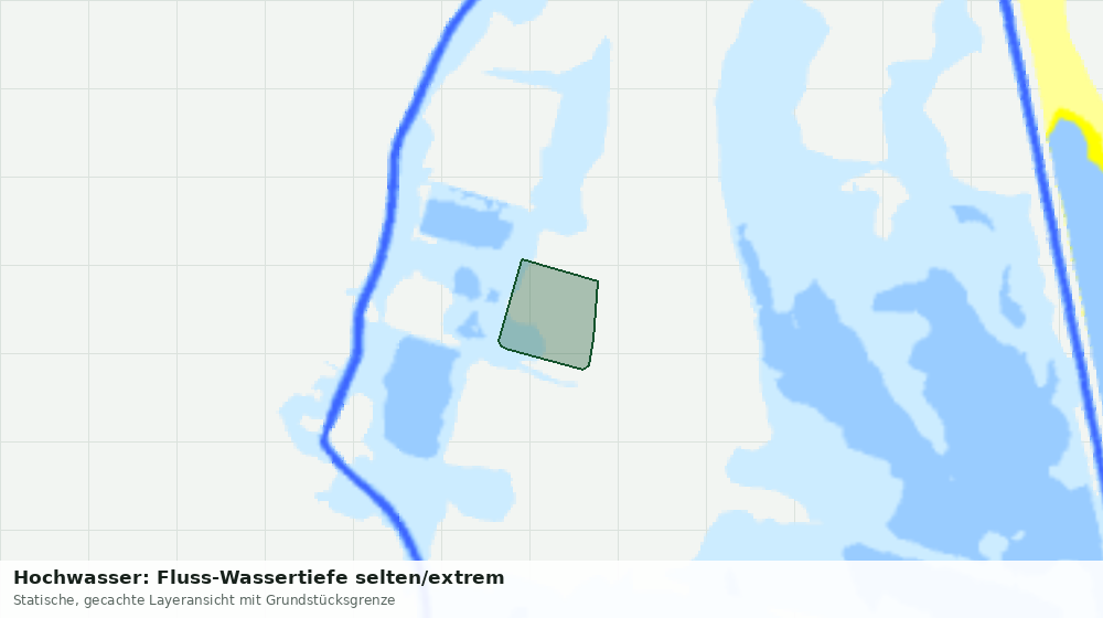 Statische Kartenansicht: Hochwasser: Fluss-Wassertiefe selten/extrem