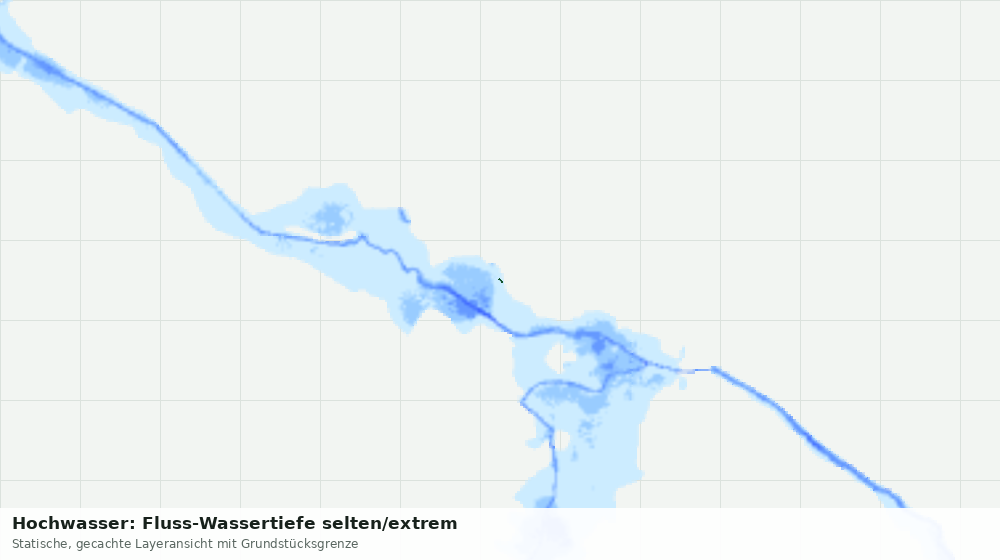Statische Kartenansicht: Hochwasser: Fluss-Wassertiefe selten/extrem
