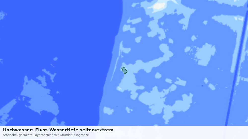 Statische Kartenansicht: Hochwasser: Fluss-Wassertiefe selten/extrem