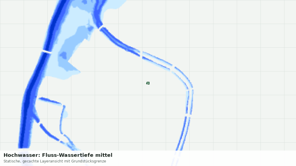 Statische Kartenansicht: Hochwasser: Fluss-Wassertiefe mittel
