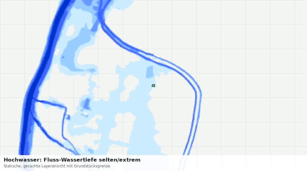 Statische Kartenansicht: Hochwasser: Fluss-Wassertiefe selten/extrem