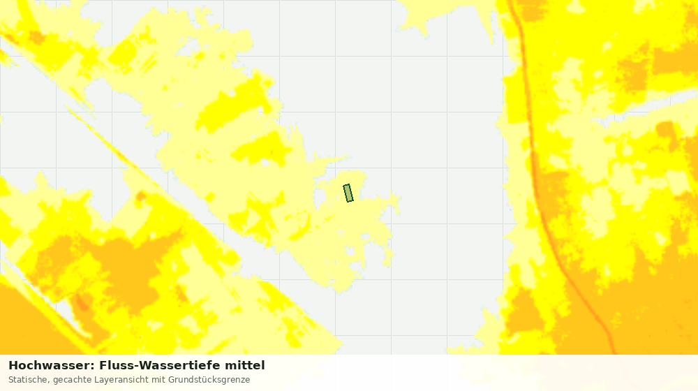 Statische Kartenansicht: Hochwasser: Fluss-Wassertiefe mittel