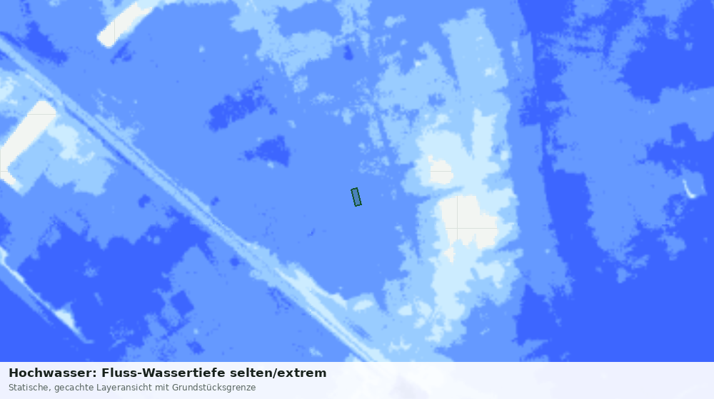 Statische Kartenansicht: Hochwasser: Fluss-Wassertiefe selten/extrem