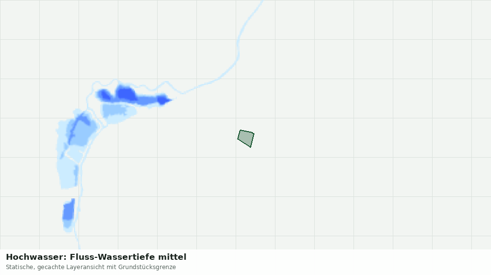 Statische Kartenansicht: Hochwasser: Fluss-Wassertiefe mittel