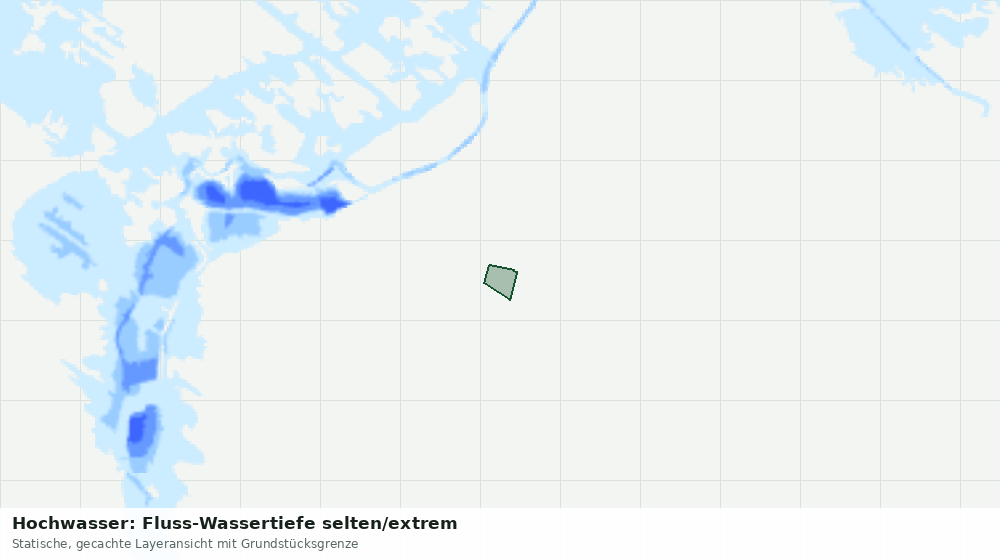 Statische Kartenansicht: Hochwasser: Fluss-Wassertiefe selten/extrem