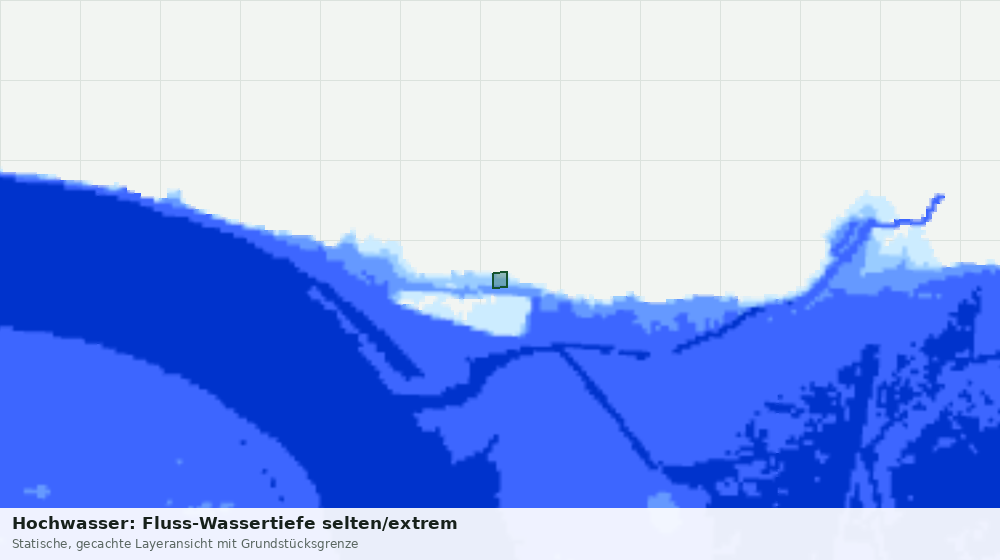 Statische Kartenansicht: Hochwasser: Fluss-Wassertiefe selten/extrem