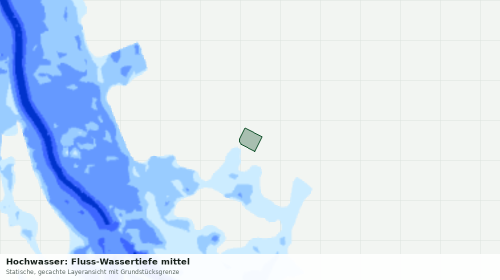 Statische Kartenansicht: Hochwasser: Fluss-Wassertiefe mittel