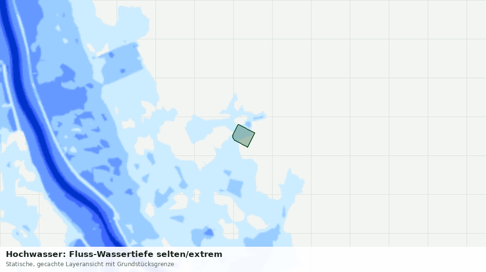 Statische Kartenansicht: Hochwasser: Fluss-Wassertiefe selten/extrem
