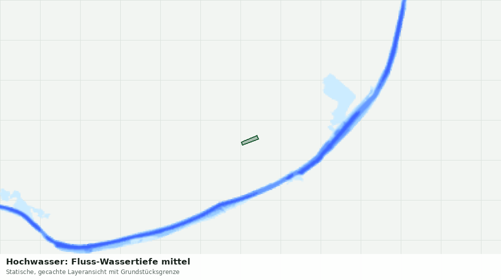 Statische Kartenansicht: Hochwasser: Fluss-Wassertiefe mittel