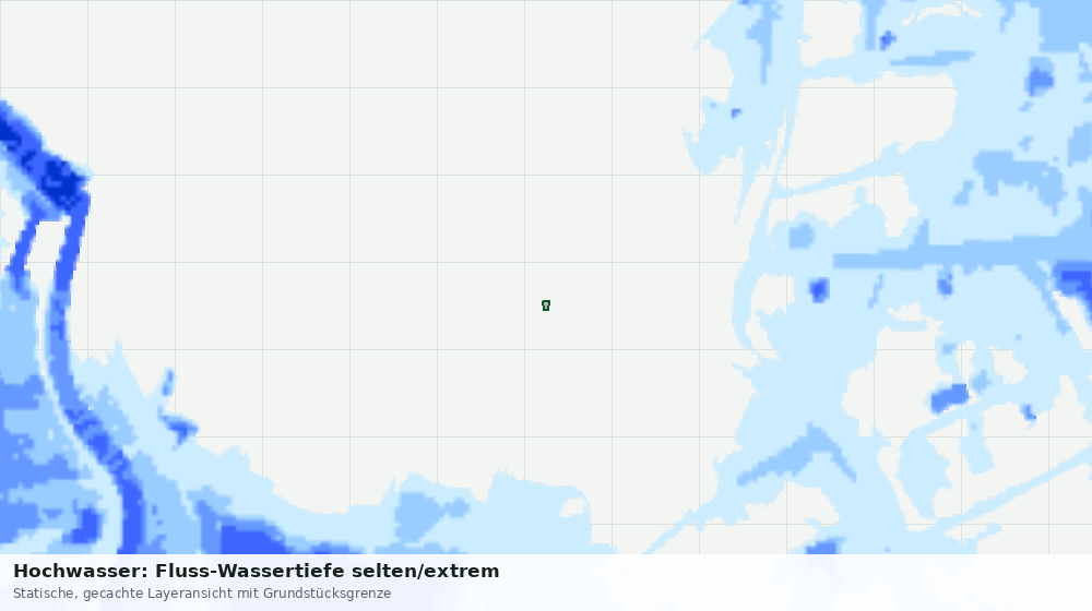 Statische Kartenansicht: Hochwasser: Fluss-Wassertiefe selten/extrem