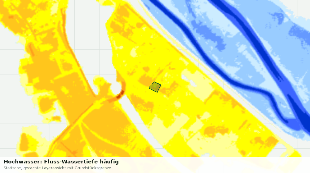 Statische Kartenansicht: Hochwasser: Fluss-Wassertiefe häufig