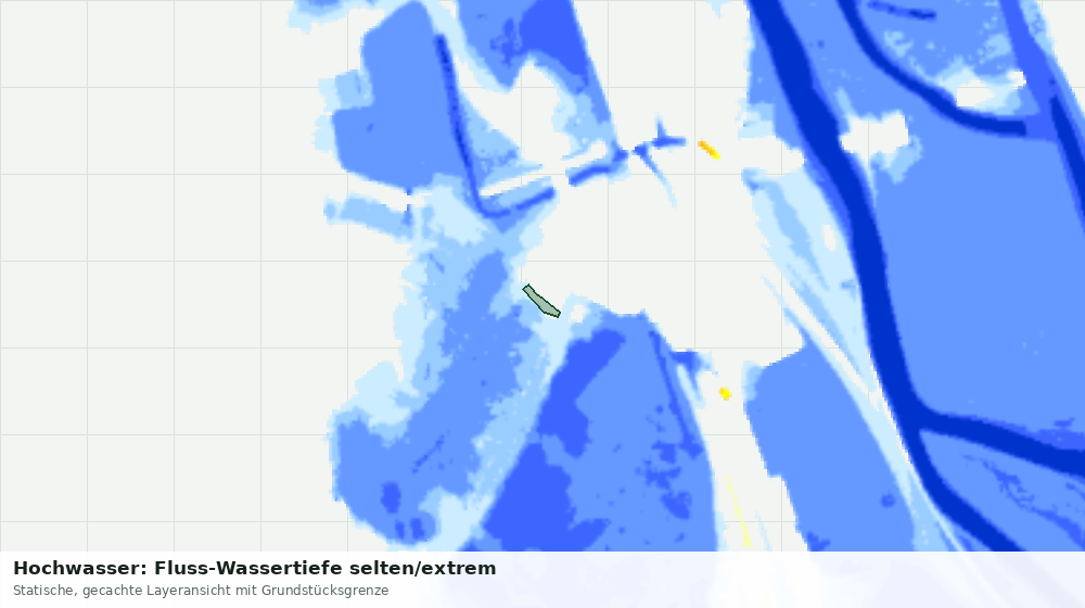 Statische Kartenansicht: Hochwasser: Fluss-Wassertiefe selten/extrem