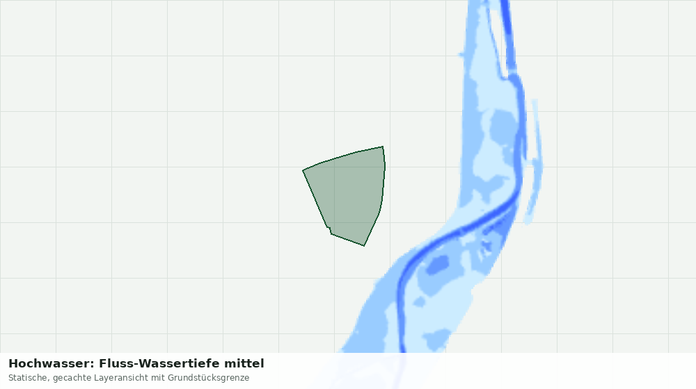 Statische Kartenansicht: Hochwasser: Fluss-Wassertiefe mittel