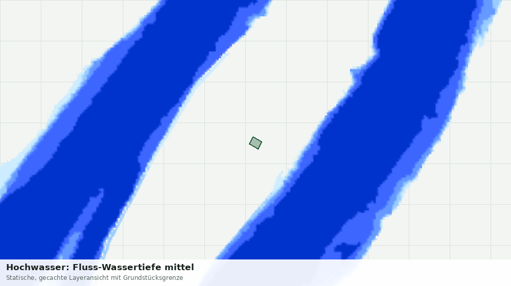 Statische Kartenansicht: Hochwasser: Fluss-Wassertiefe mittel