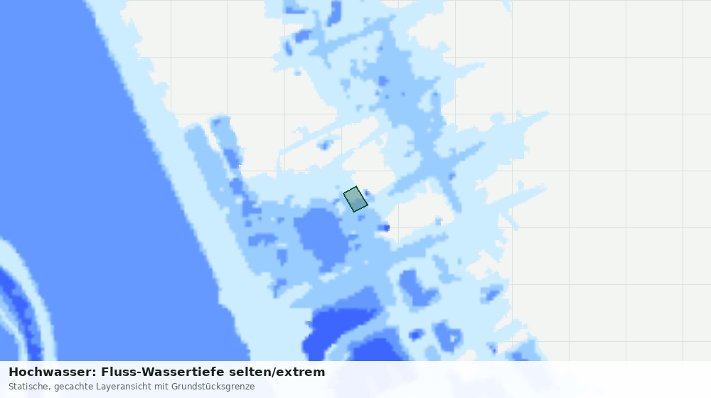 Statische Kartenansicht: Hochwasser: Fluss-Wassertiefe selten/extrem