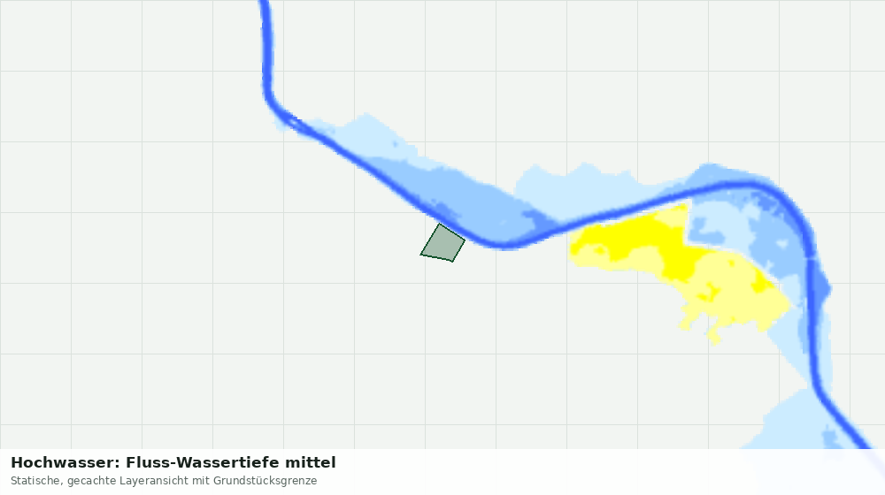Statische Kartenansicht: Hochwasser: Fluss-Wassertiefe mittel
