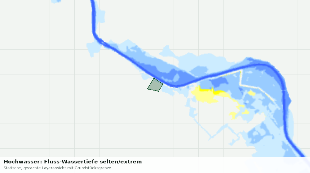 Statische Kartenansicht: Hochwasser: Fluss-Wassertiefe selten/extrem