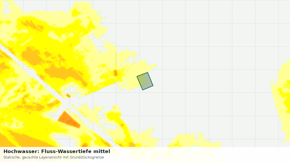 Statische Kartenansicht: Hochwasser: Fluss-Wassertiefe mittel