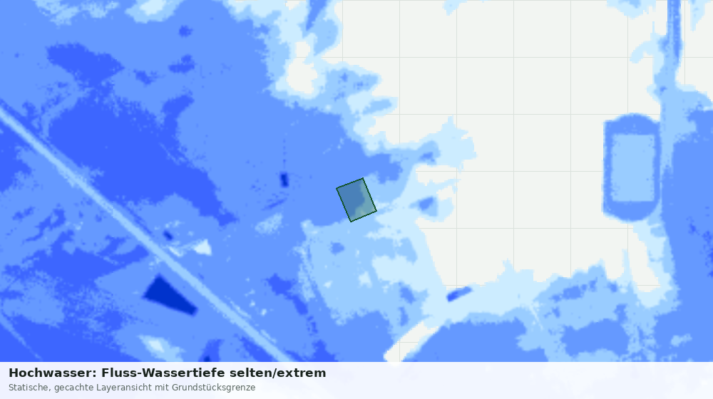 Statische Kartenansicht: Hochwasser: Fluss-Wassertiefe selten/extrem