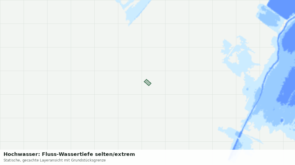 Statische Kartenansicht: Hochwasser: Fluss-Wassertiefe selten/extrem