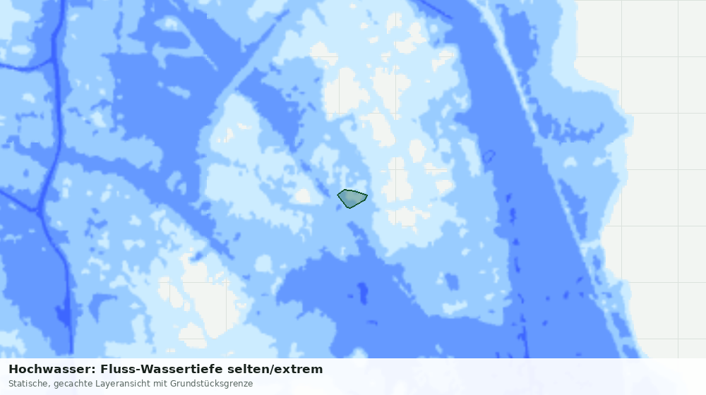 Statische Kartenansicht: Hochwasser: Fluss-Wassertiefe selten/extrem