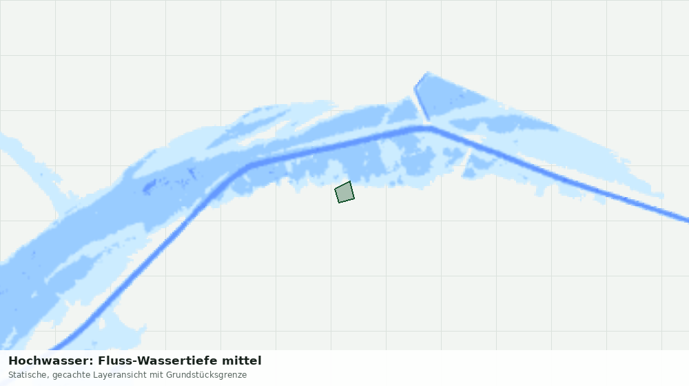 Statische Kartenansicht: Hochwasser: Fluss-Wassertiefe mittel