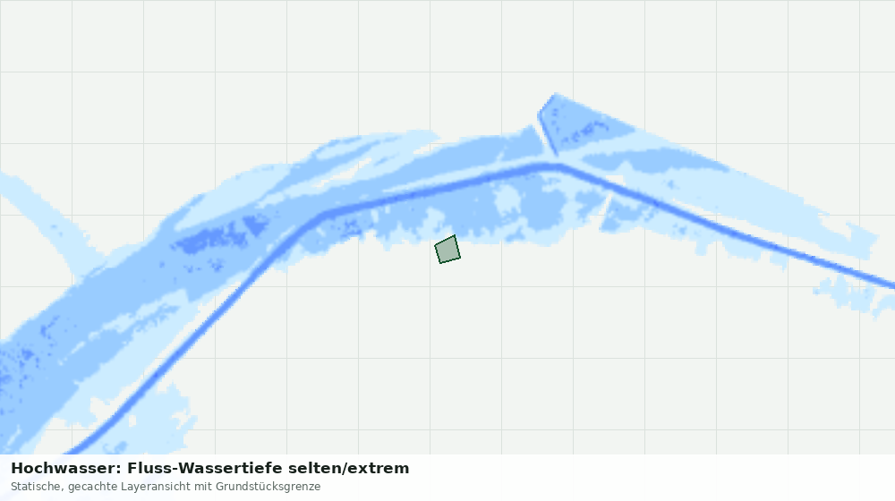 Statische Kartenansicht: Hochwasser: Fluss-Wassertiefe selten/extrem