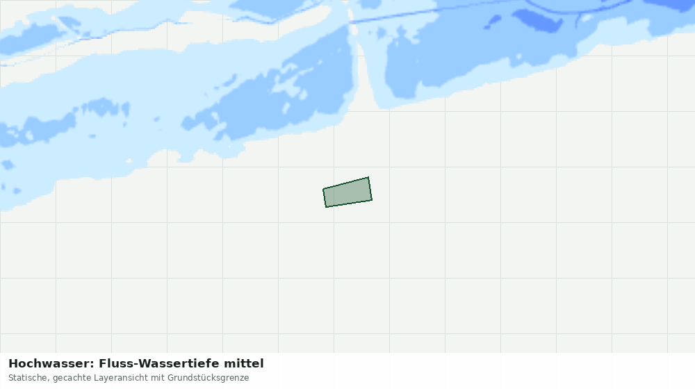 Statische Kartenansicht: Hochwasser: Fluss-Wassertiefe mittel
