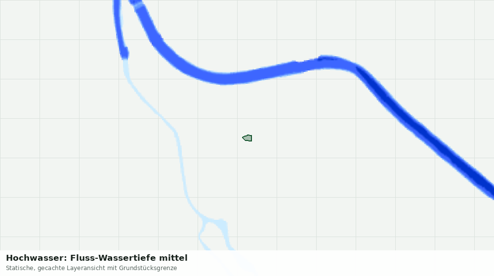 Statische Kartenansicht: Hochwasser: Fluss-Wassertiefe mittel