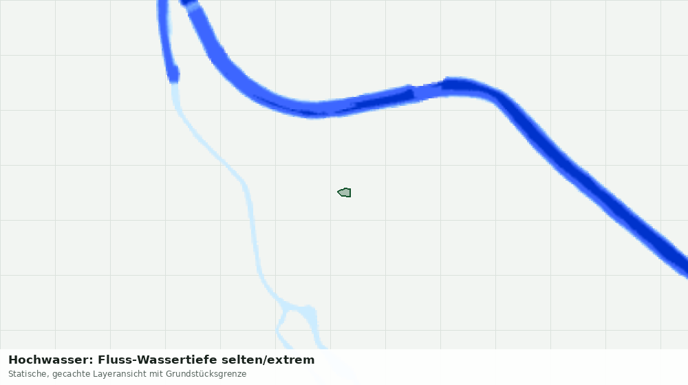 Statische Kartenansicht: Hochwasser: Fluss-Wassertiefe selten/extrem